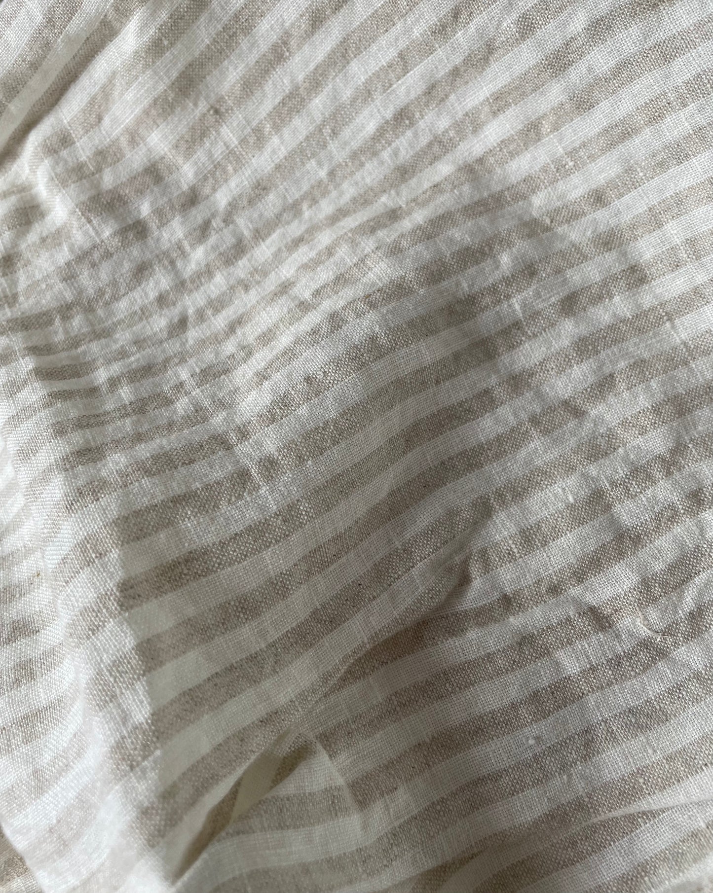 Flat sheet in Natural stripe in King Size