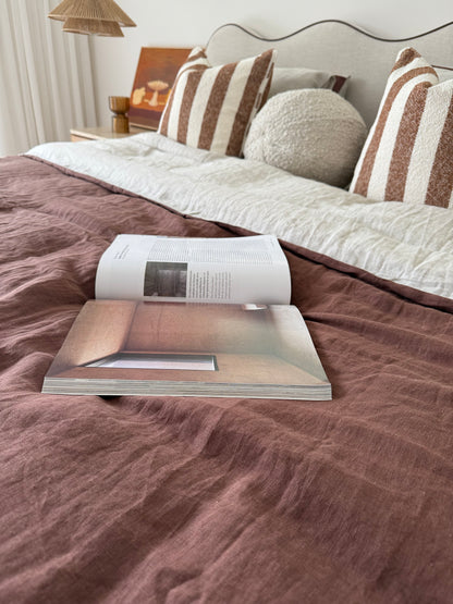 Duo-sided Quilt Cover - Mocha/Oatmeal