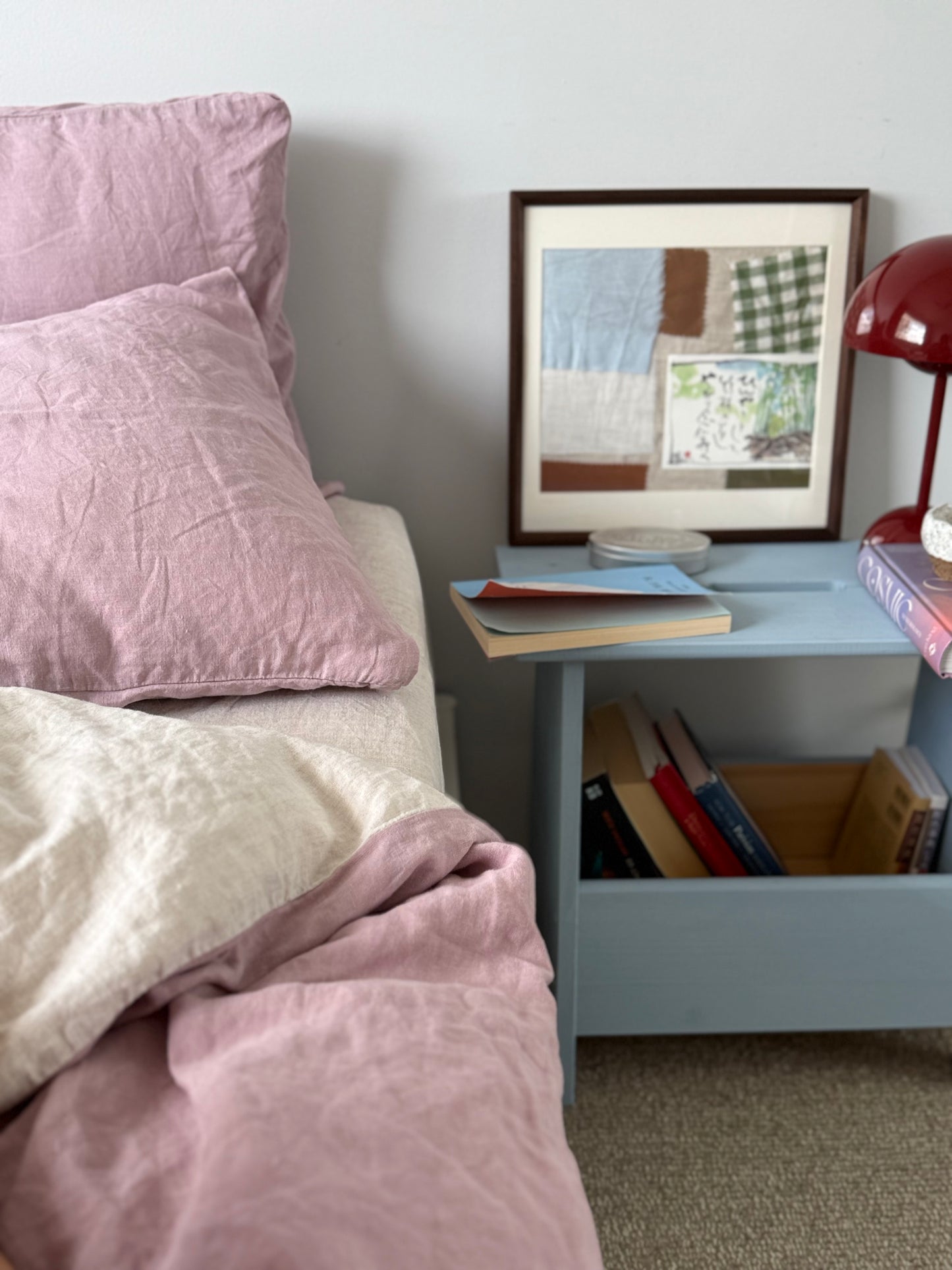 Duo-sided Quilt Cover - Lavender soap/Oatmeal