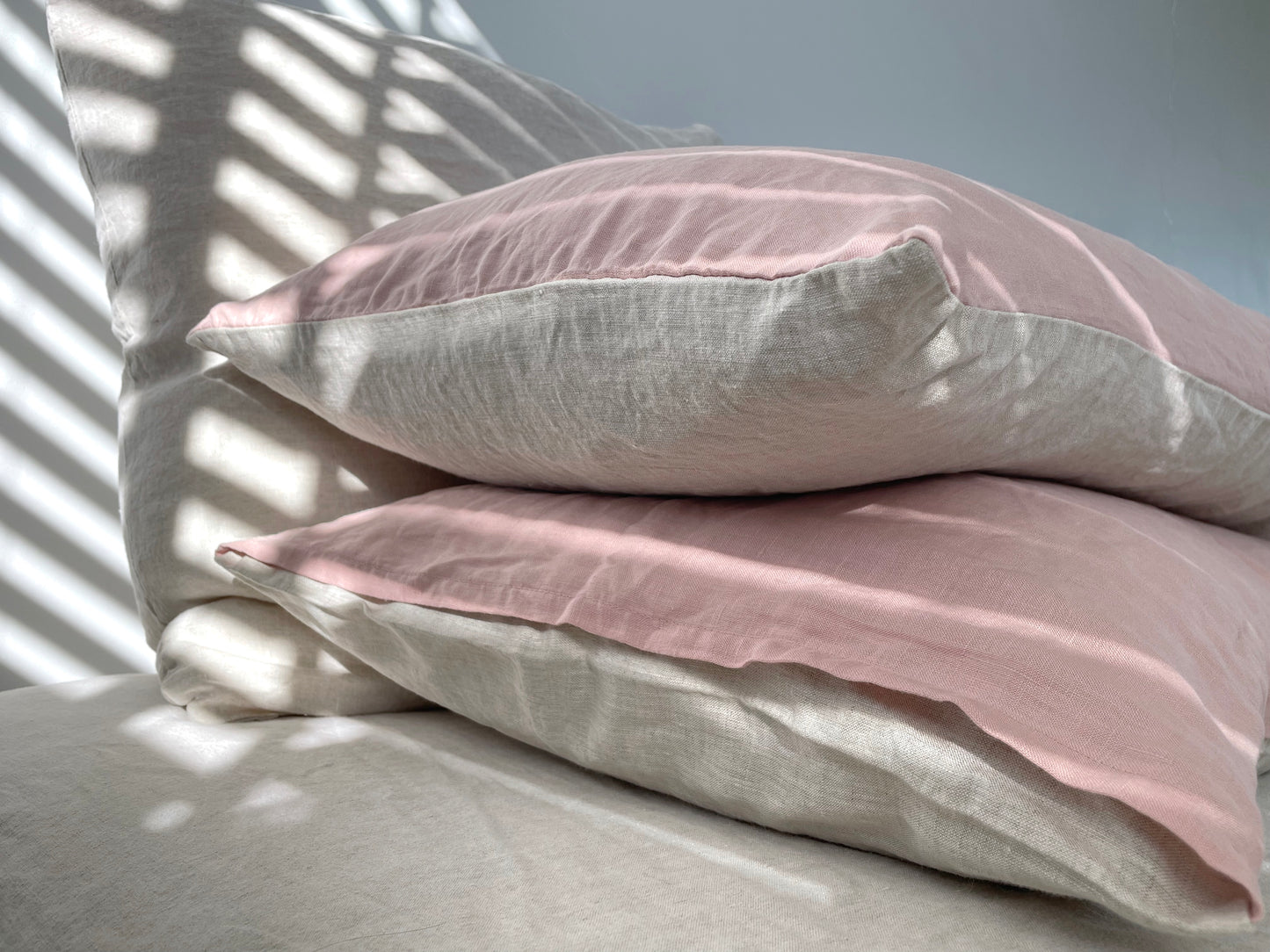 Duo sided Pillowcase - Rosie/Oatmeal